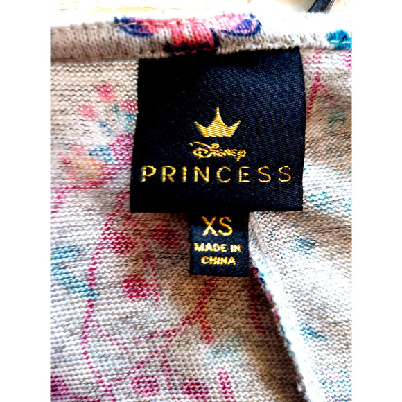 NWT JCP Disney Princess Grey Floral Ruched  Dress - Picture 9 of 9